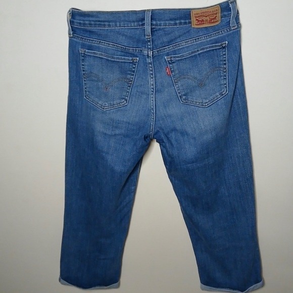 Levi's 529 Curvy‎ Bootcut Cropped Jeans Size 27 Medium Wash - Picture 6 of 10